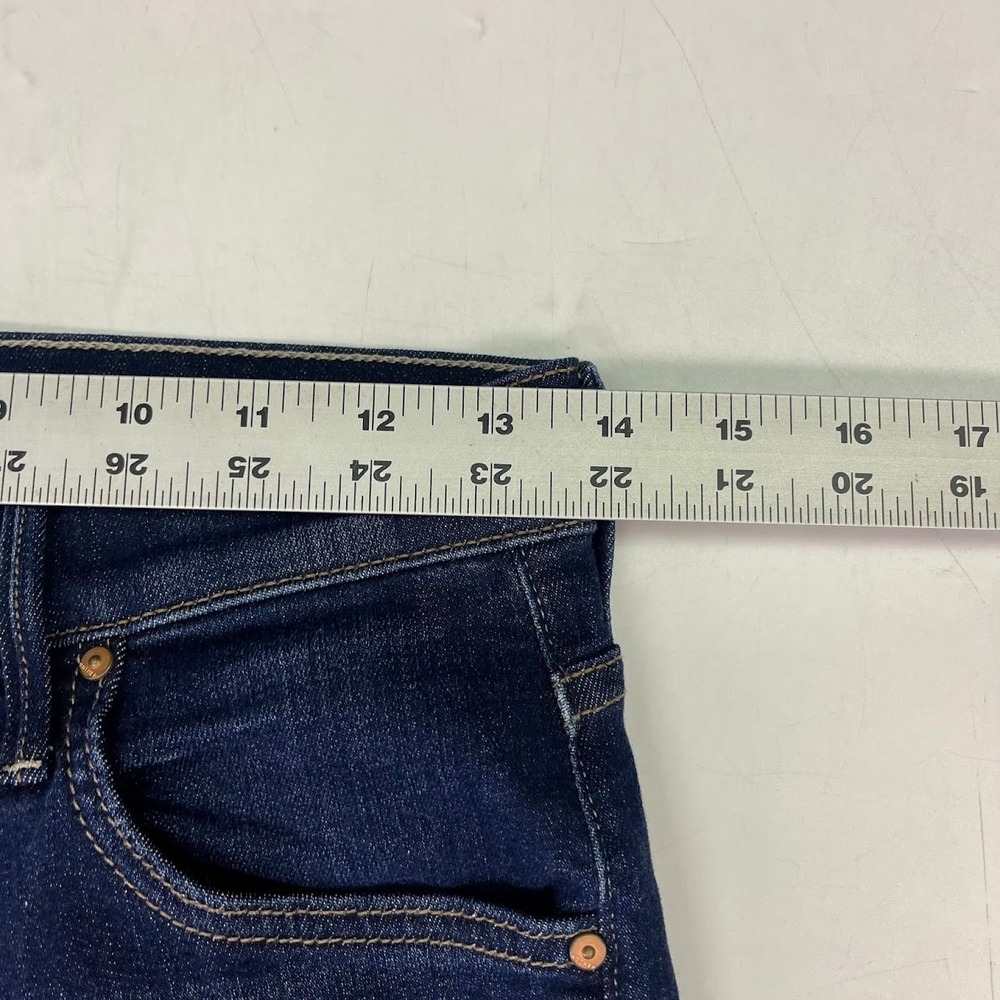 Mother Lil Insider Crop Step Fray Jeans Off Limits Dark Wash Size 27 High Rise - Picture 13 of 15
